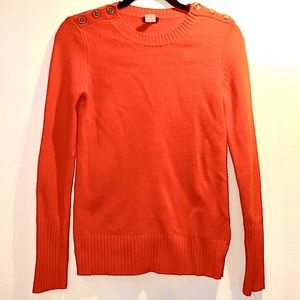 J. Crew Alexie Crewneck Sweater, Orange, XS
Buttons on shoulder. Style #: 32805